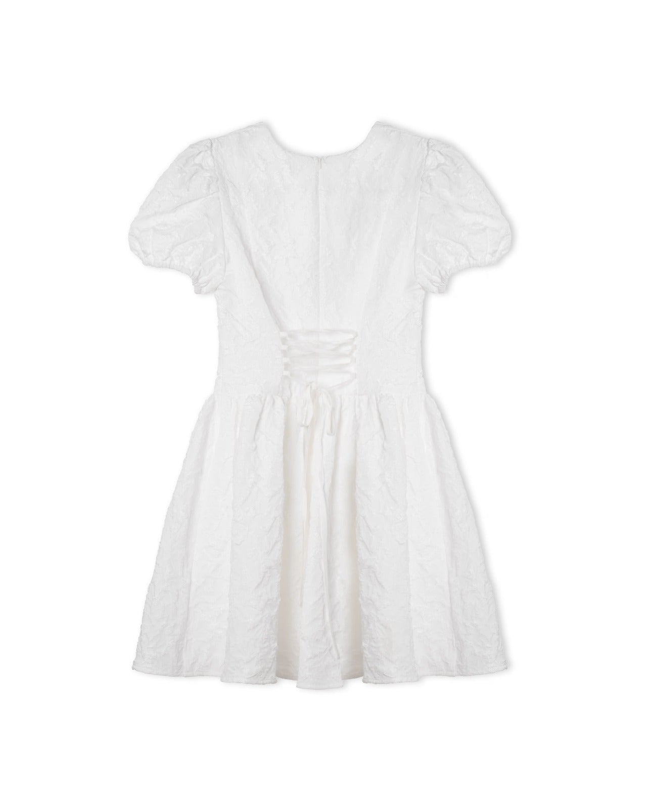 Structured Mini Puff Sleeved Dress - product view 4