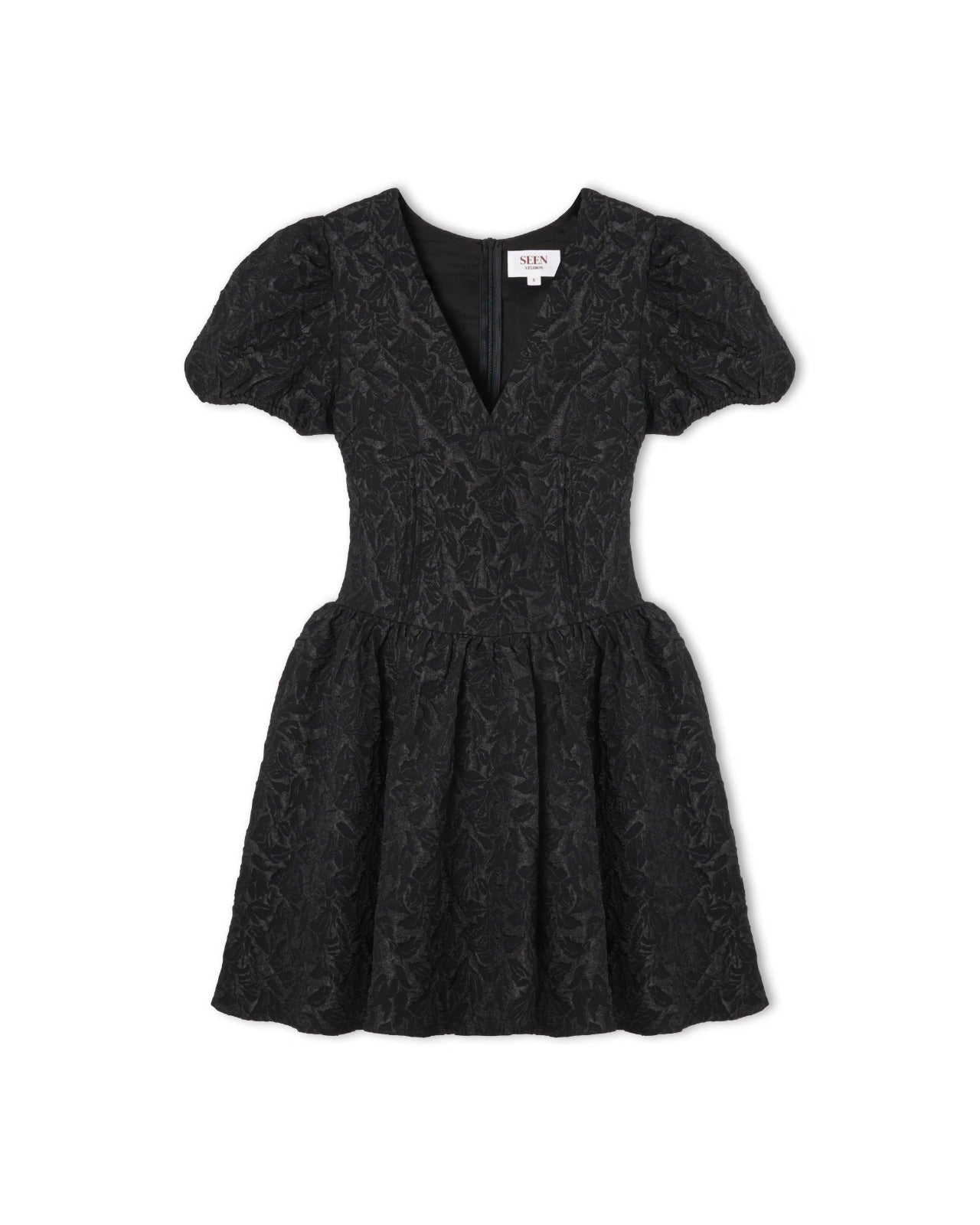Structured Mini Puff Sleeved Dress - product view 2