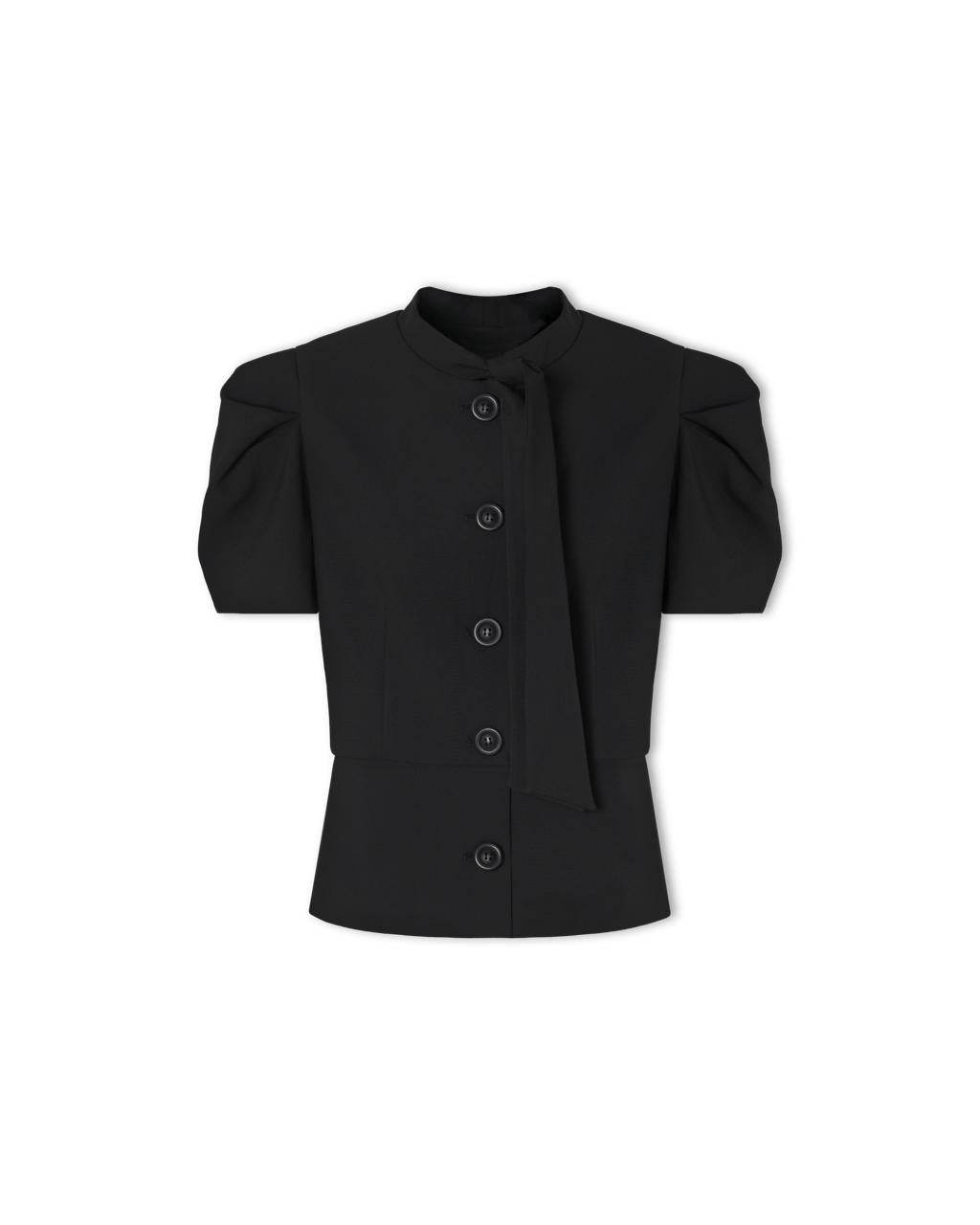 Structured Tie Neck Blouse - product view 3
