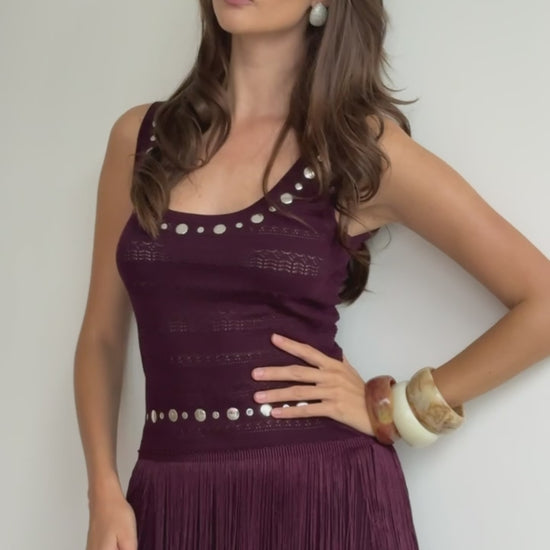 Fringe Knit Maxi Dress - product video 6